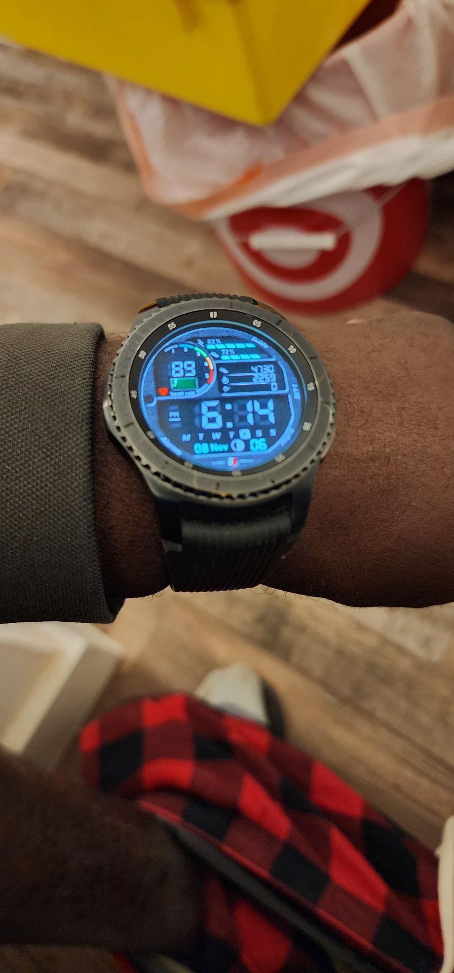 Samsung Gear S3 Frontier スマートウォッチ ブラック Samsung Gear S3 Frontier 316L Stainless Steel Case Black Smart